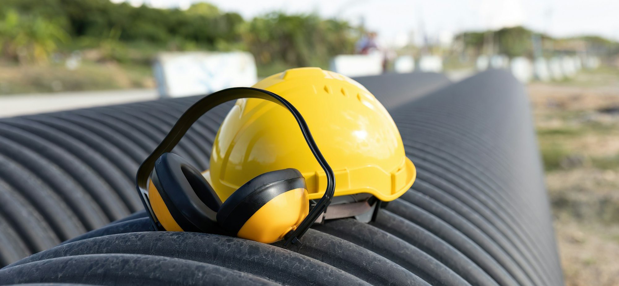 industrial work safety equipment. Construction Noise. Heavy Machinery Reduction.